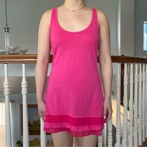 Abercrombie Kids Sleeveless Ruffle Tiered Hem Pink Racerback Dress Girl Size XL